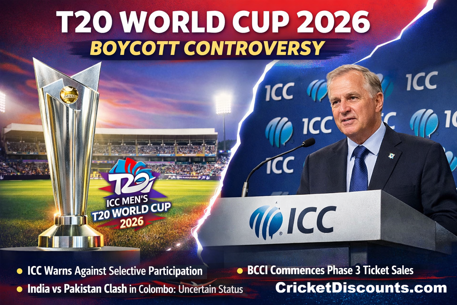 ICC Statement on T20 World Cup 2026 Boycott