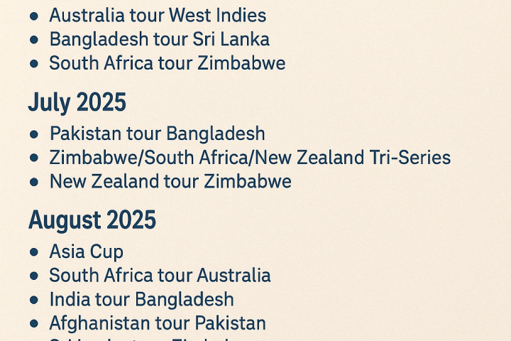 Upcoming Cricket Fixtures You Need to Know About in 2025